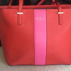 Kate Spade Red and Pink Tote